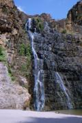 Der linke Wasserfall von den Twin Falls