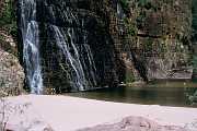Sandstrand an den Twin Falls