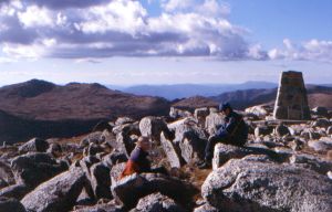 Auf dem Gipfel von Mt. Kosciuszko